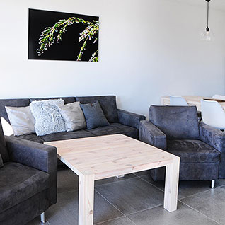 Obývací pokoj apartmánu A4 (Green Stone Lipno)