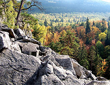 Čertova stěna mezi Loučovicemi a Vyšším Brodem